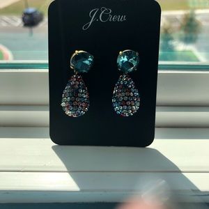 Women’s J. Crew Crystal & Blue teardrop Earning